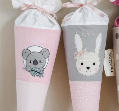 Schultüte mit Stickmotiv
