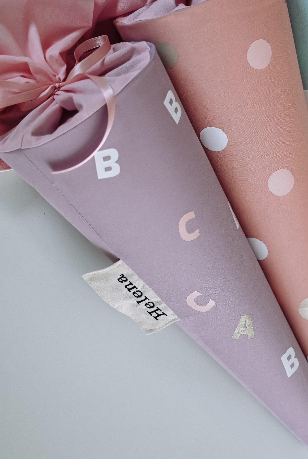 Schultüte "ABC" (Verschiedene Stoffauswahl)