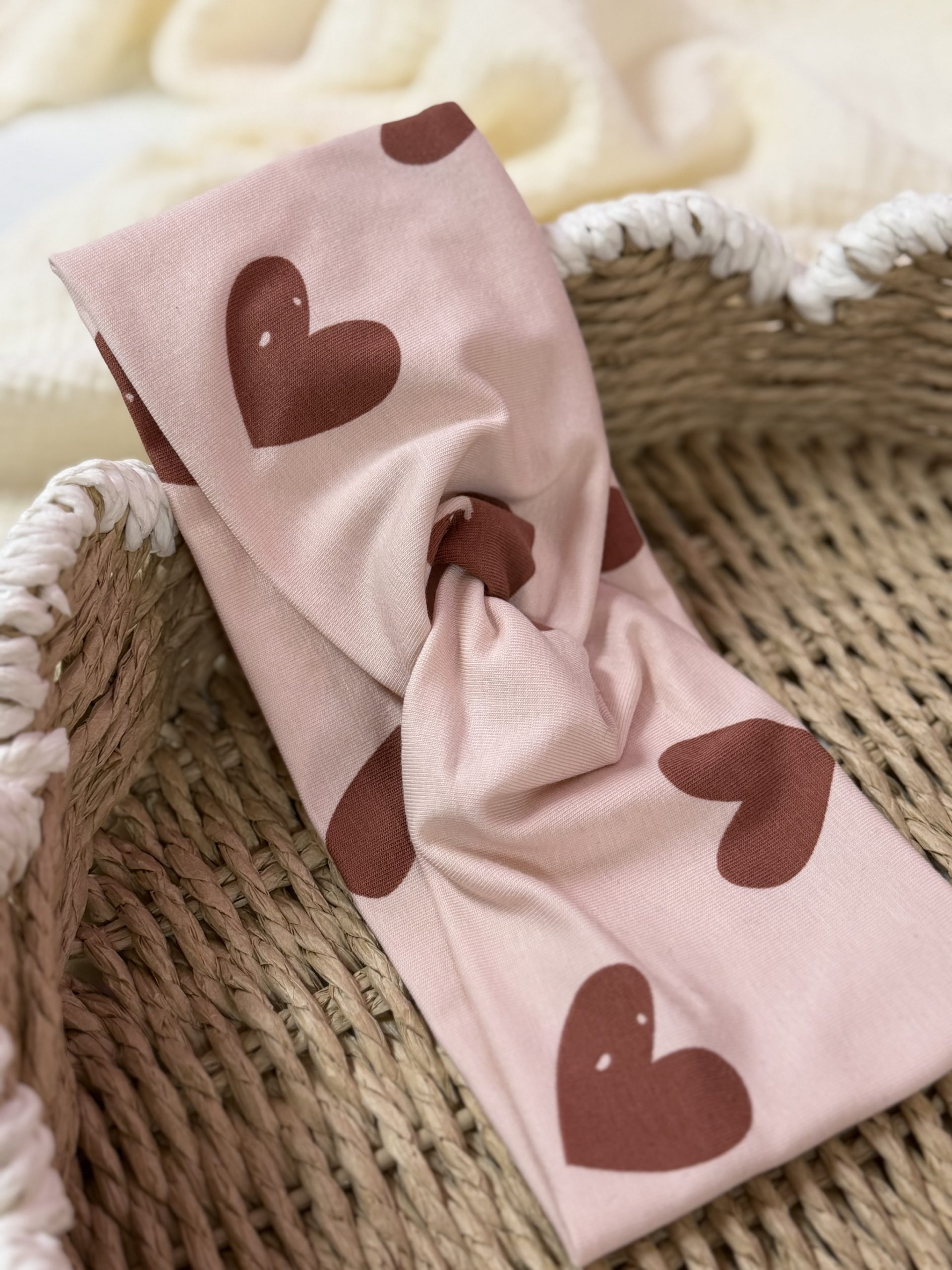 Twist Stirnband Größe L (Herzen groß)