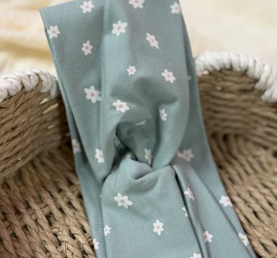 Twist Stirnband Größe L (Kleine Gänseblumen blau)