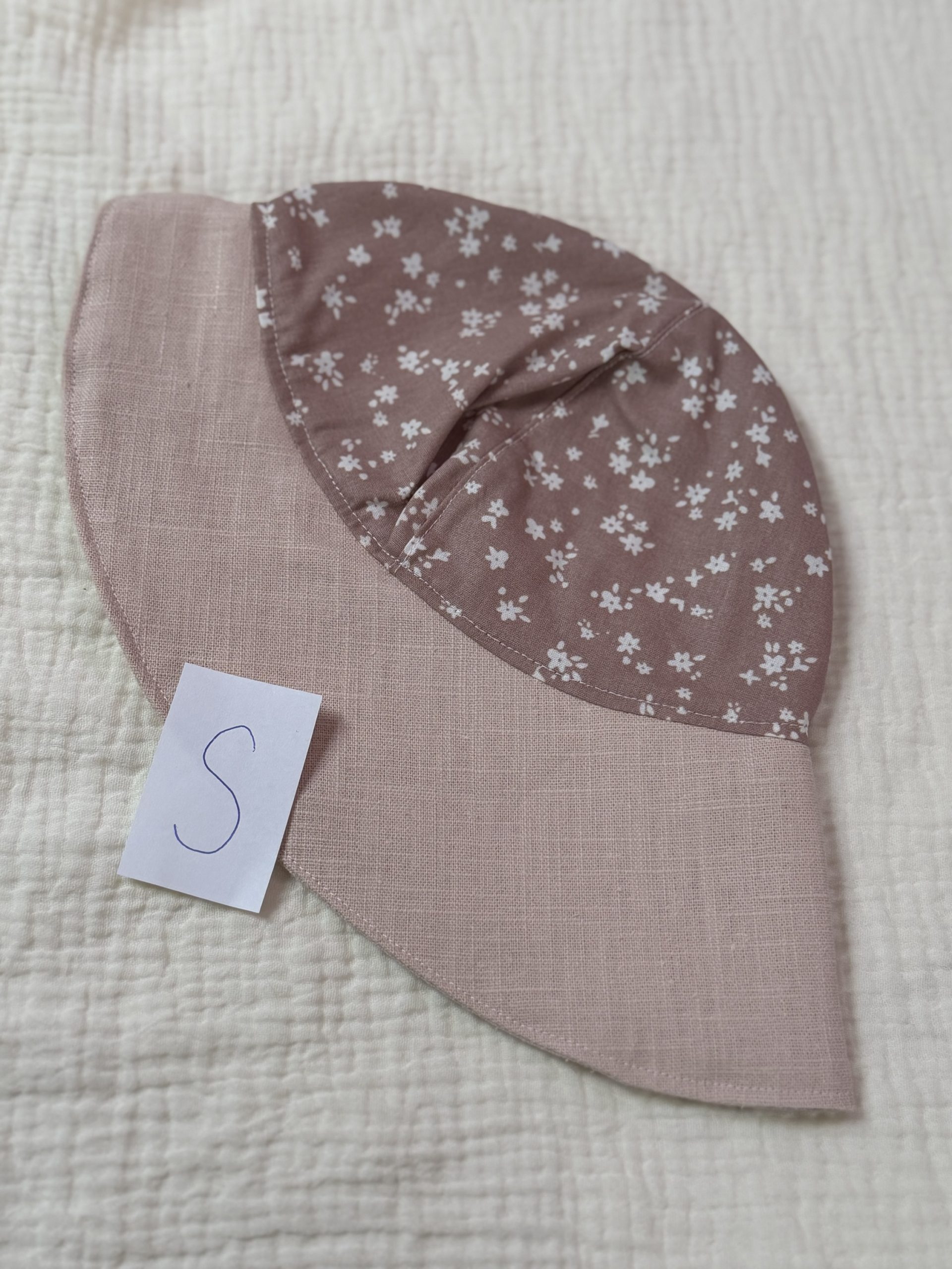 Sonnenhut Größe S (Baumwolle und Leinen Altrosa)