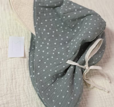 Sonnenhut Größe M (Grün weisse Punkte)