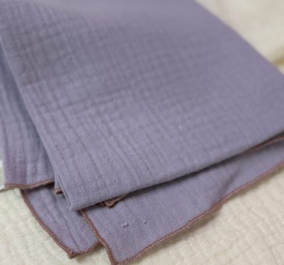 Musselin Halstuch (Lila rosa Rand)