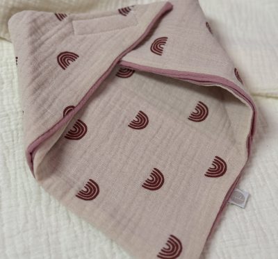 Dreieckstuch (Boho Regenbogen Rosa)