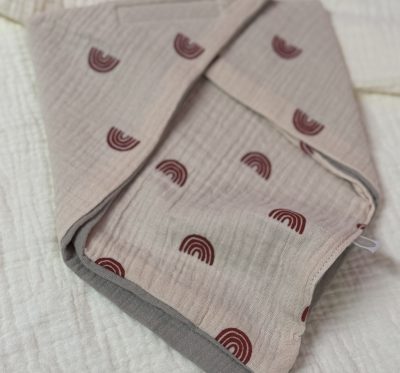 Dreieckstuch (Boho Regenbogen Grau)