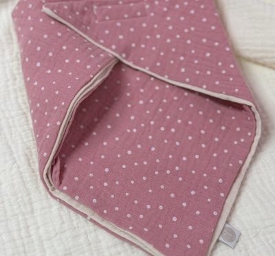 Dreieckstuch (Rosa weisse Punkte)