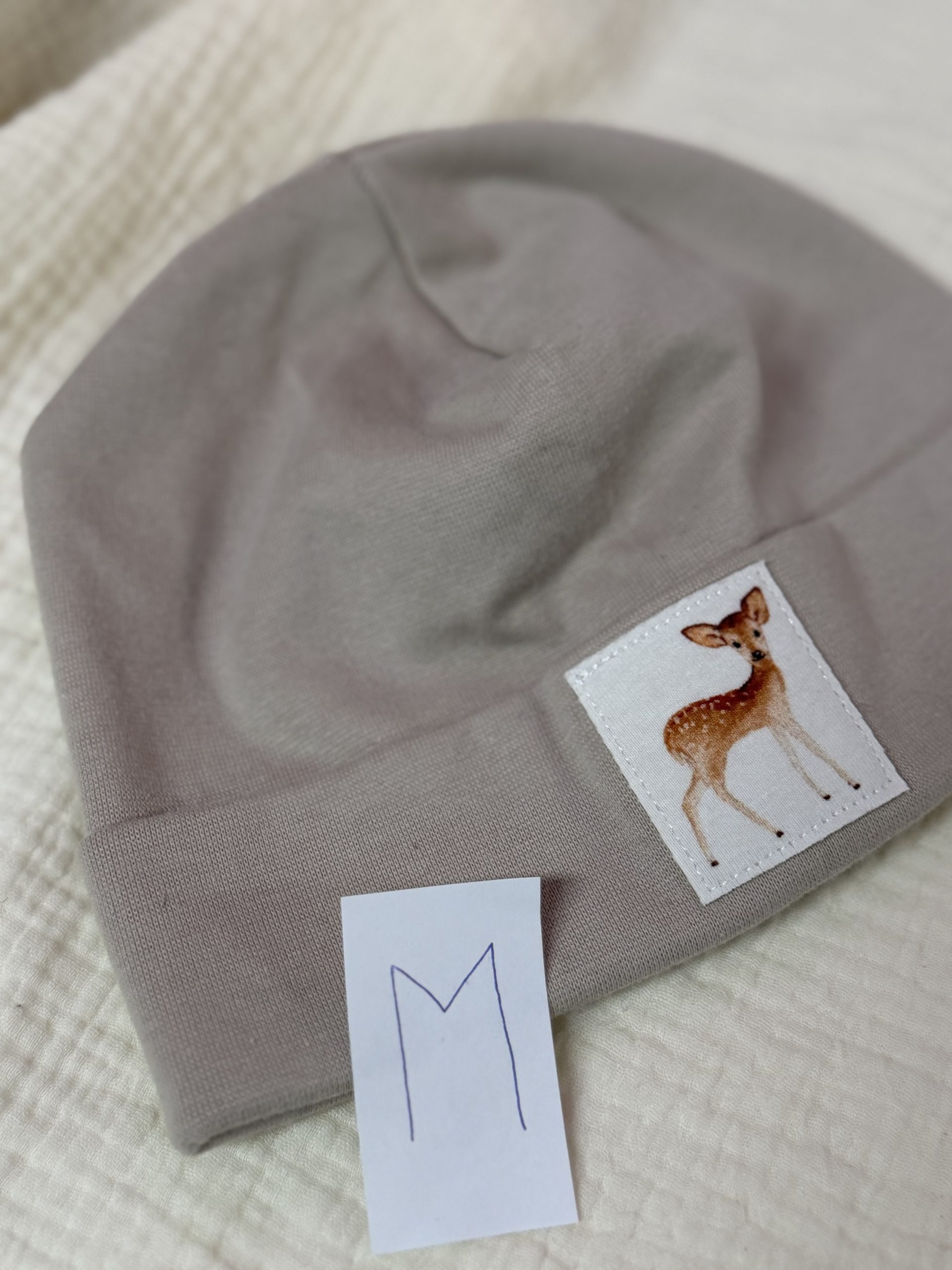 Hipster Mütze Größe M (Patch Reh)