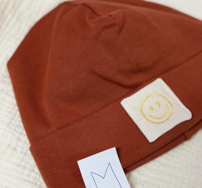 Hipster Mütze Größe M (Patch Smiley)