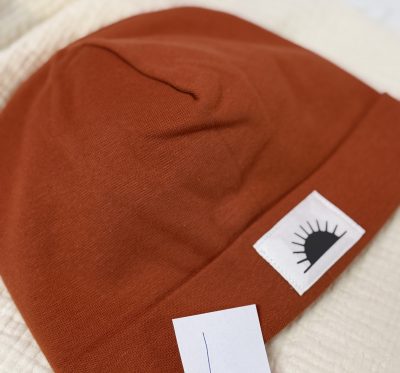 Hipster Mütze Größe L (Patch Sonnenuntergang)